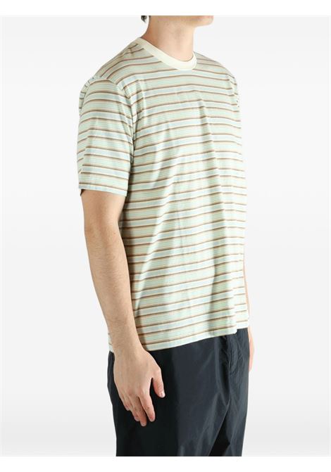 t-shirt man mint AURALEE | A26ST02GJFADE MINT STRIPE